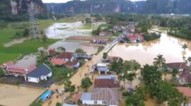 Kondisi banjir yang melanda Kabupaten Lima Puluh Kota, Sumatra Barat. (Dok. BPBD Kabupaten Lima Puluh Kota)