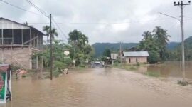 Kondisi banjir yang melanda Kabupaten Lima Puluh Kota, Sumatra Barat. (Dok. BPBD Kabupaten Lima Puluh Kota)