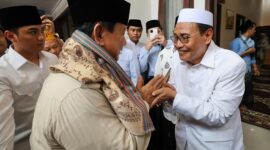Calon presiden nomor urut 2 Prabowo Subianto hadir di Ponpes Genggong, Kabupaten Probolinggo, jawa Timur. (Dok. Tim Media Prabowo-Gibran)

